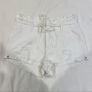 Ruffle Wasted Jean Shorts